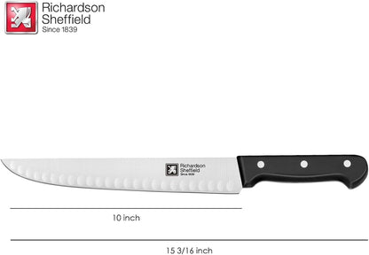 Universal NSF Approved Professional Butcher Knife with Notches, 10-Inch