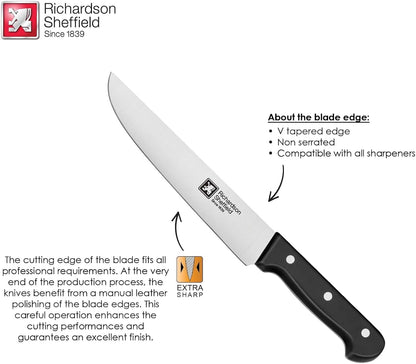 Universal NSF Approved Professional Butcher Knife with Notches, 10-Inch