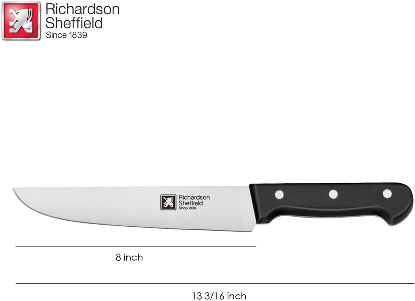 Universal NSF Approved Professional Butcher Knife with Notches, 10-Inch