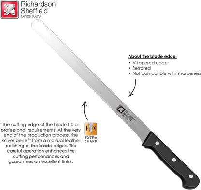 Universal NSF Approved Professional Butcher Knife with Notches, 10-Inch