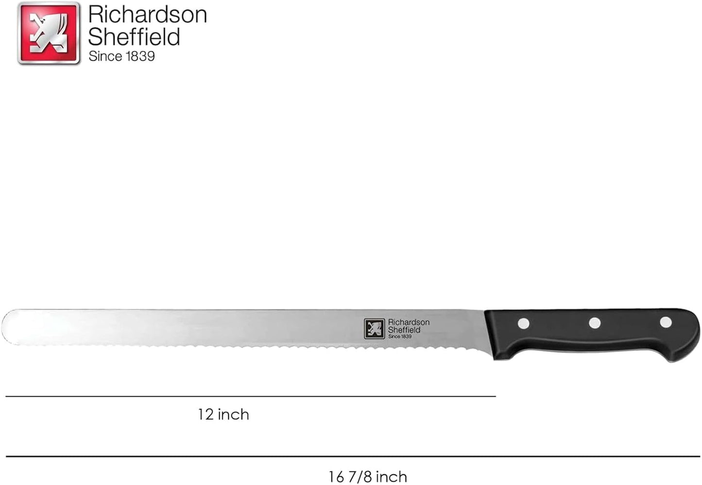 Universal NSF Approved Professional Butcher Knife with Notches, 10-Inch