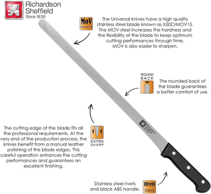 Universal NSF Approved Professional Butcher Knife with Notches, 10-Inch