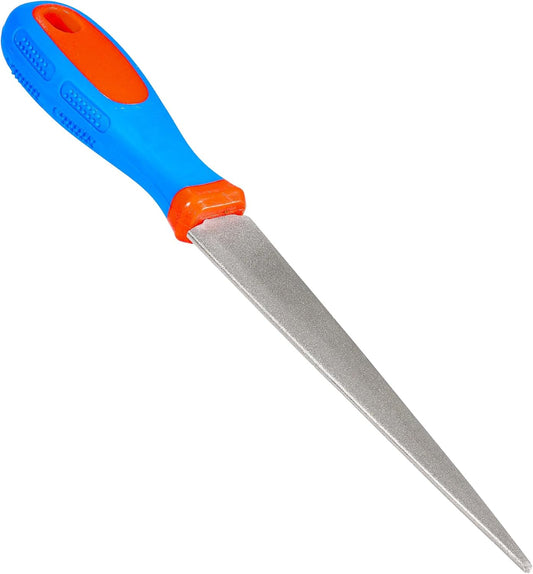 10 Inch Diamond File Professionals Garden Tool Sharpener 2-Sided Flat Curved Sharpening Stone For Scissors Knives Cutting Tool