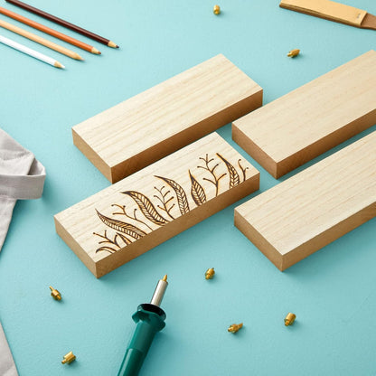 Wood Blocks - Wood Boards for Crafts & MDF Board Projects - Carving Blocks & Smooth Painting Surface - 3 x 10 in, 1 in Thick, 4-Pack