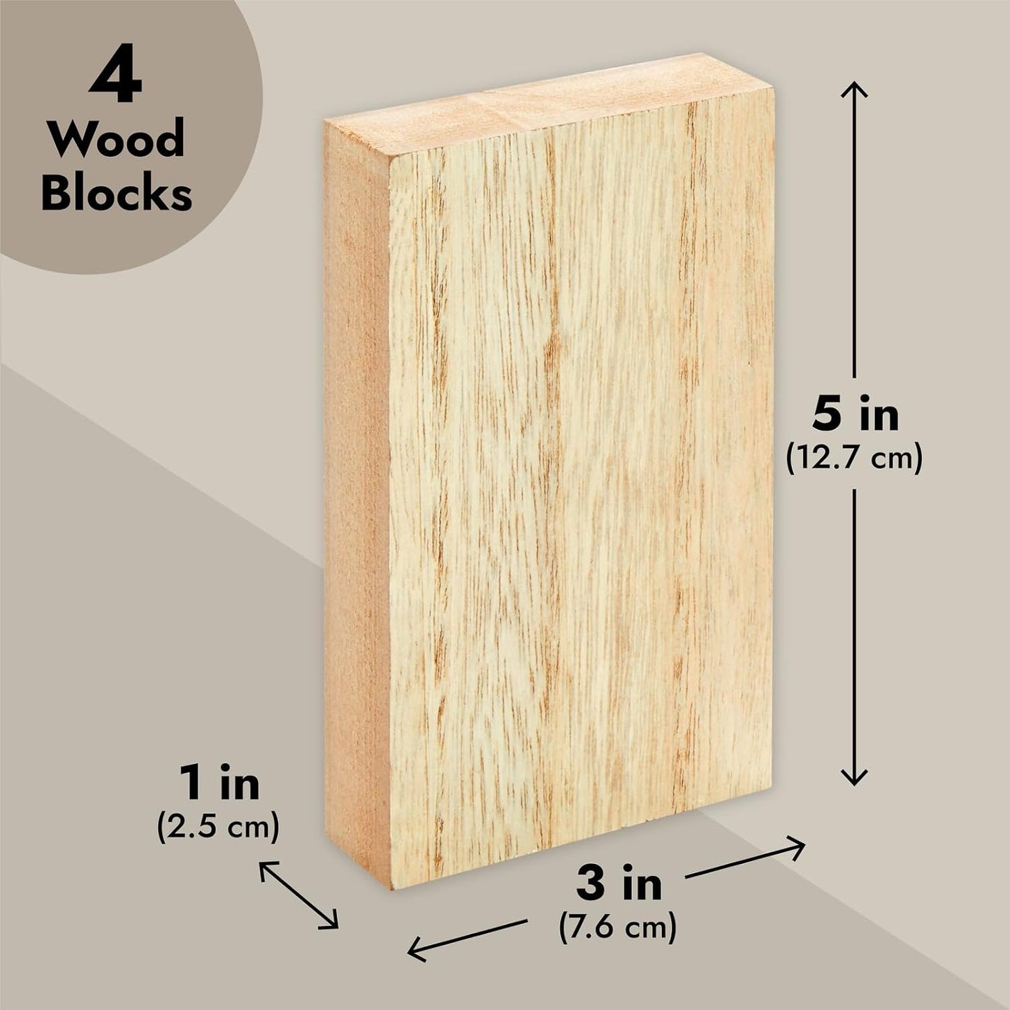 Wood Blocks - Wood Boards for Crafts & MDF Board Projects - Carving Blocks & Smooth Painting Surface - 3 x 10 in, 1 in Thick, 4-Pack