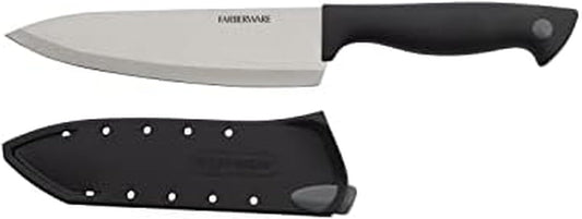 EdgeKeeper 6 Inch Chef Knife with Self-Sharpening Blade Cover, High-Carbon Stainless Steel Kitchen Knife for Slicing, Dicing, and Mincing