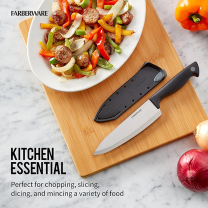 EdgeKeeper 6 Inch Chef Knife with Self-Sharpening Blade Cover, High-Carbon Stainless Steel Kitchen Knife for Slicing, Dicing, and Mincing