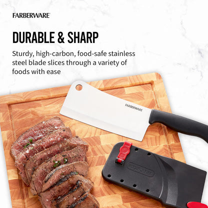 EdgeKeeper 6 Inch Chef Knife with Self-Sharpening Blade Cover, High-Carbon Stainless Steel Kitchen Knife for Slicing, Dicing, and Mincing