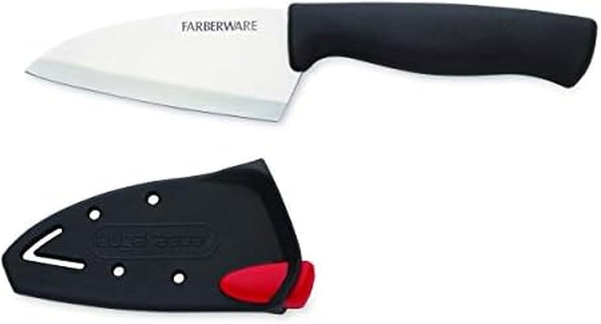EdgeKeeper 6 Inch Chef Knife with Self-Sharpening Blade Cover, High-Carbon Stainless Steel Kitchen Knife for Slicing, Dicing, and Mincing