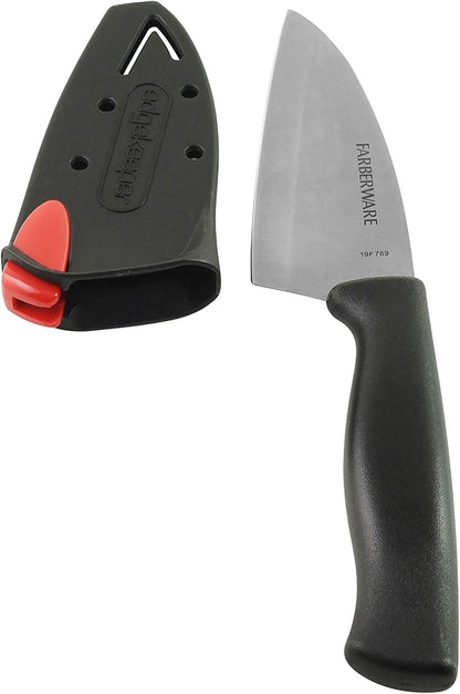 EdgeKeeper 6 Inch Chef Knife with Self-Sharpening Blade Cover, High-Carbon Stainless Steel Kitchen Knife for Slicing, Dicing, and Mincing