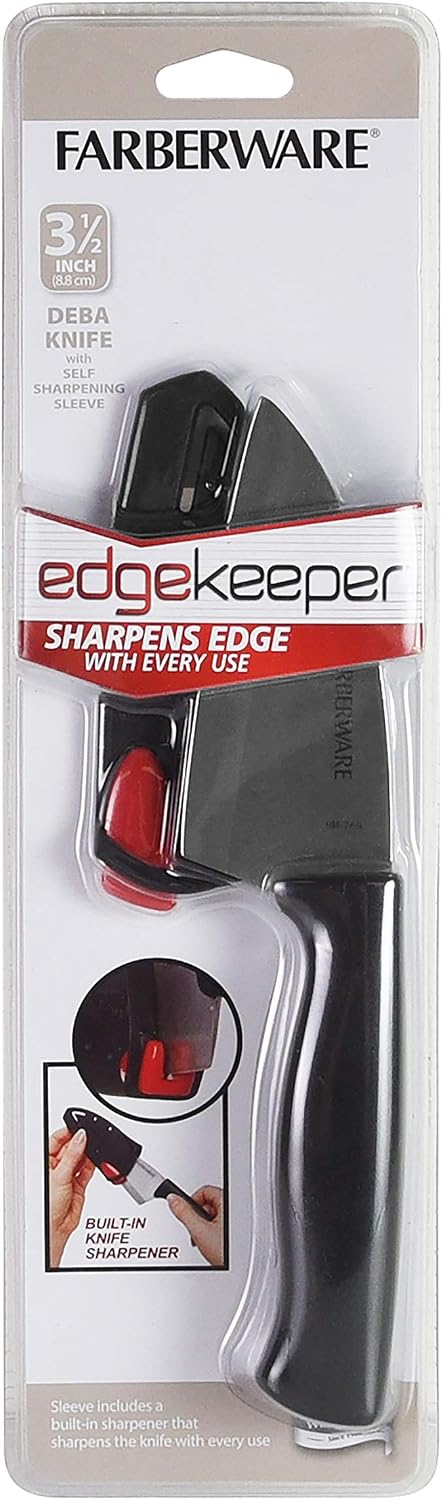 EdgeKeeper 6 Inch Chef Knife with Self-Sharpening Blade Cover, High-Carbon Stainless Steel Kitchen Knife for Slicing, Dicing, and Mincing