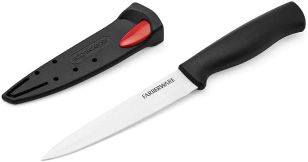 EdgeKeeper 6 Inch Chef Knife with Self-Sharpening Blade Cover, High-Carbon Stainless Steel Kitchen Knife for Slicing, Dicing, and Mincing