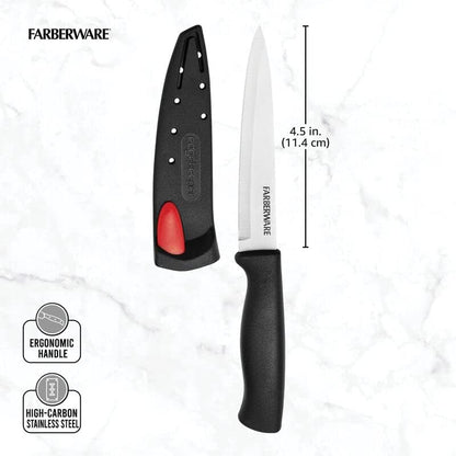EdgeKeeper 6 Inch Chef Knife with Self-Sharpening Blade Cover, High-Carbon Stainless Steel Kitchen Knife for Slicing, Dicing, and Mincing