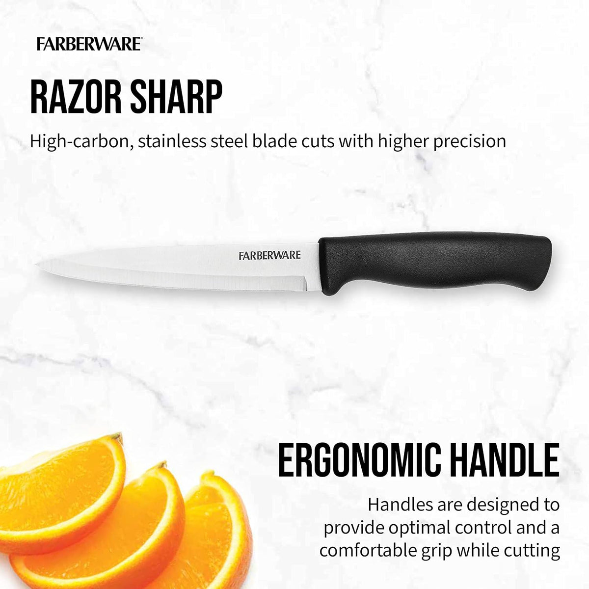 EdgeKeeper 6 Inch Chef Knife with Self-Sharpening Blade Cover, High-Carbon Stainless Steel Kitchen Knife for Slicing, Dicing, and Mincing
