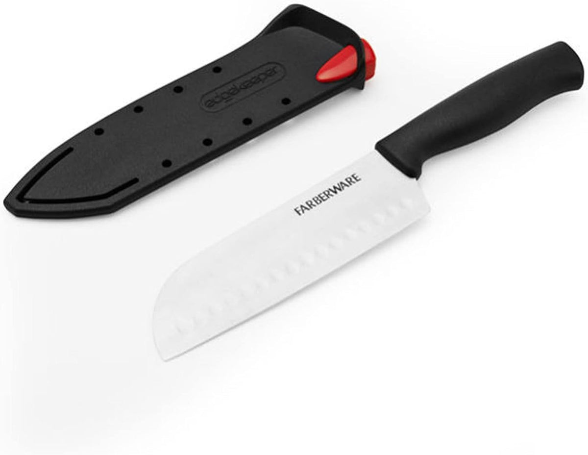 EdgeKeeper 6 Inch Chef Knife with Self-Sharpening Blade Cover, High-Carbon Stainless Steel Kitchen Knife for Slicing, Dicing, and Mincing