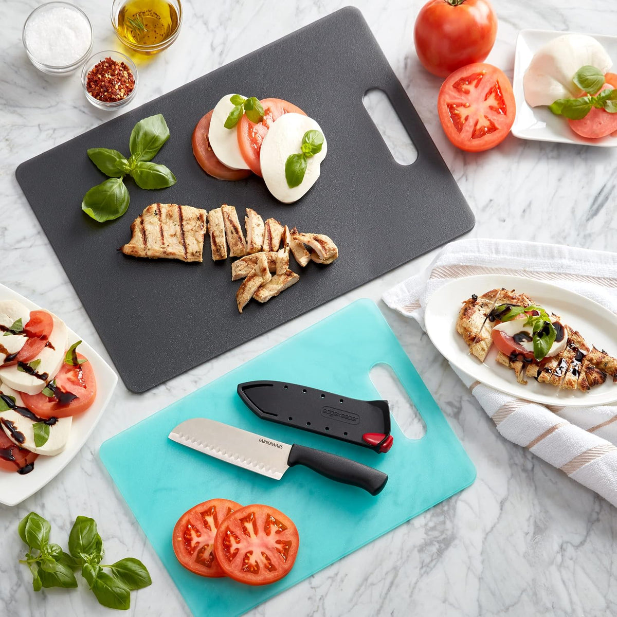 EdgeKeeper 6 Inch Chef Knife with Self-Sharpening Blade Cover, High-Carbon Stainless Steel Kitchen Knife for Slicing, Dicing, and Mincing