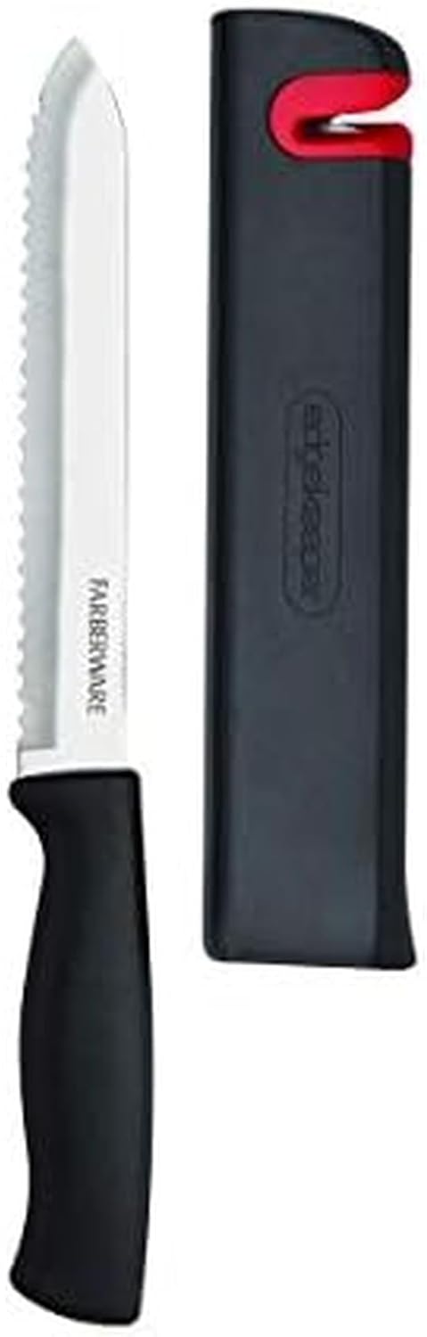 EdgeKeeper 6 Inch Chef Knife with Self-Sharpening Blade Cover, High-Carbon Stainless Steel Kitchen Knife for Slicing, Dicing, and Mincing