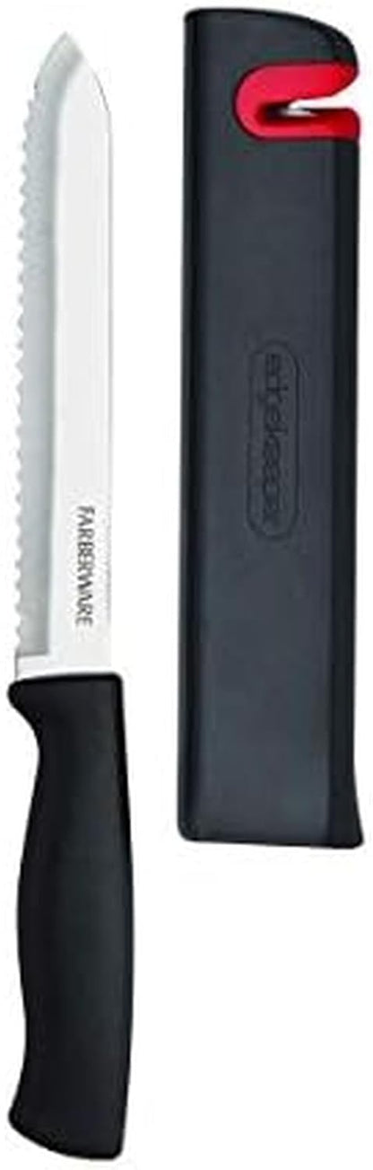 EdgeKeeper 6 Inch Chef Knife with Self-Sharpening Blade Cover, High-Carbon Stainless Steel Kitchen Knife for Slicing, Dicing, and Mincing