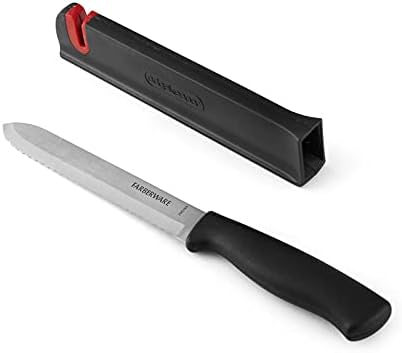 EdgeKeeper 6 Inch Chef Knife with Self-Sharpening Blade Cover, High-Carbon Stainless Steel Kitchen Knife for Slicing, Dicing, and Mincing