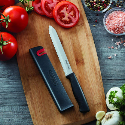 EdgeKeeper 6 Inch Chef Knife with Self-Sharpening Blade Cover, High-Carbon Stainless Steel Kitchen Knife for Slicing, Dicing, and Mincing
