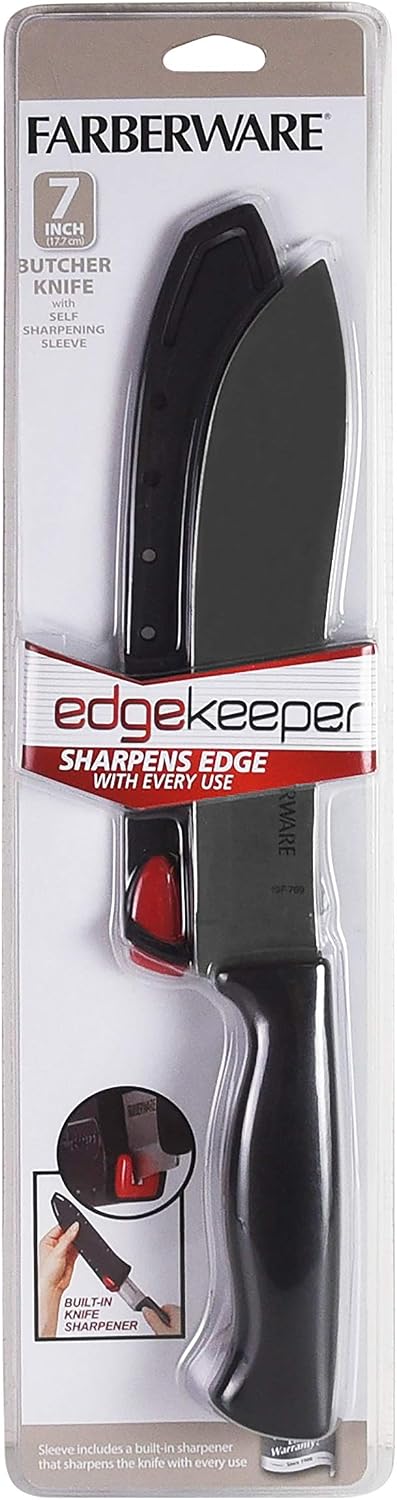 EdgeKeeper 6 Inch Chef Knife with Self-Sharpening Blade Cover, High-Carbon Stainless Steel Kitchen Knife for Slicing, Dicing, and Mincing