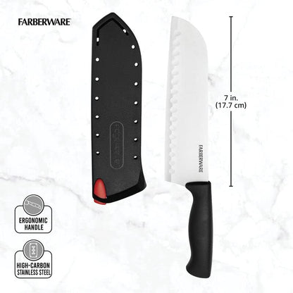 EdgeKeeper 6 Inch Chef Knife with Self-Sharpening Blade Cover, High-Carbon Stainless Steel Kitchen Knife for Slicing, Dicing, and Mincing