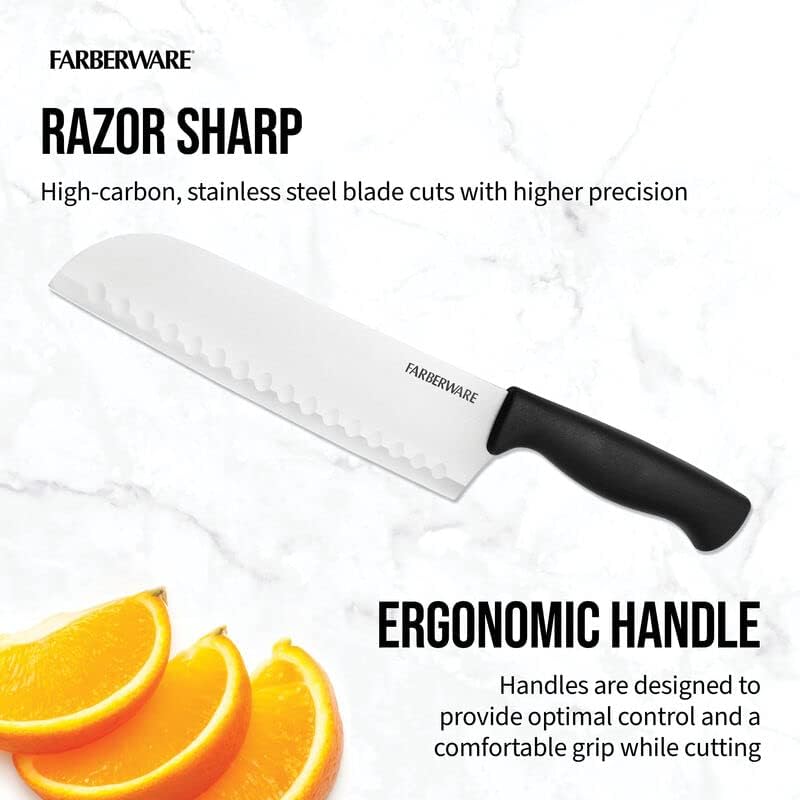 EdgeKeeper 6 Inch Chef Knife with Self-Sharpening Blade Cover, High-Carbon Stainless Steel Kitchen Knife for Slicing, Dicing, and Mincing