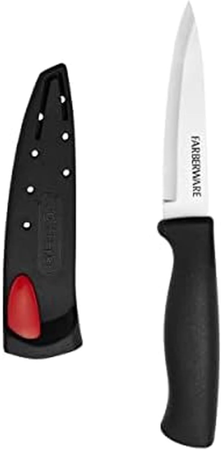 EdgeKeeper 6 Inch Chef Knife with Self-Sharpening Blade Cover, High-Carbon Stainless Steel Kitchen Knife for Slicing, Dicing, and Mincing