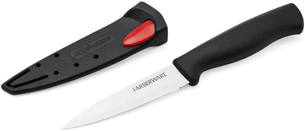EdgeKeeper 6 Inch Chef Knife with Self-Sharpening Blade Cover, High-Carbon Stainless Steel Kitchen Knife for Slicing, Dicing, and Mincing