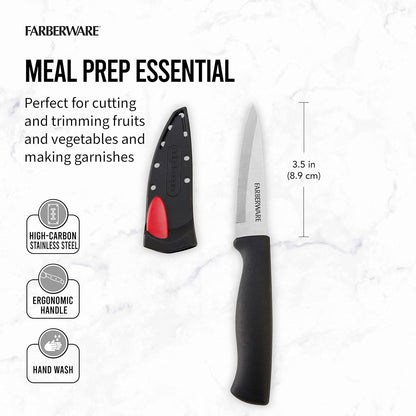 EdgeKeeper 6 Inch Chef Knife with Self-Sharpening Blade Cover, High-Carbon Stainless Steel Kitchen Knife for Slicing, Dicing, and Mincing