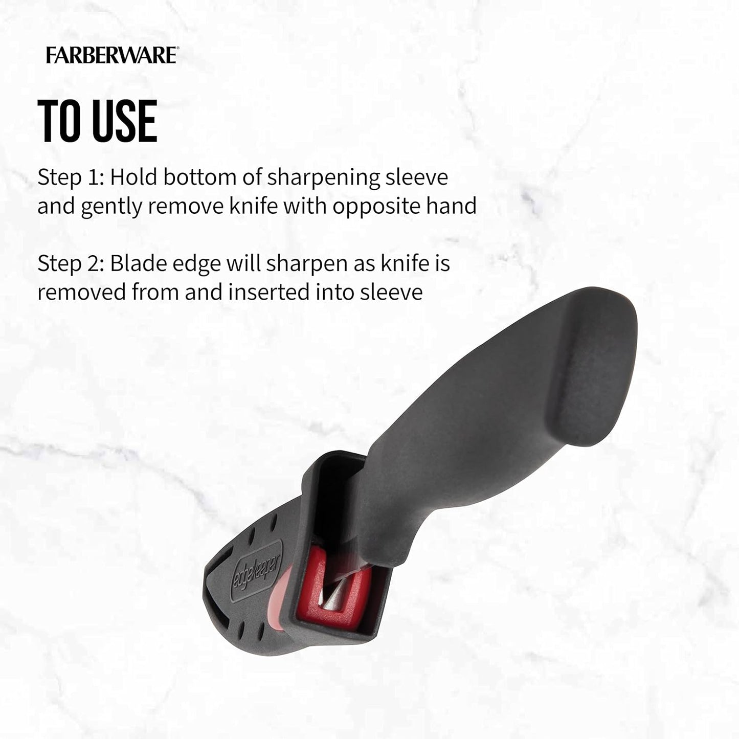 EdgeKeeper 6 Inch Chef Knife with Self-Sharpening Blade Cover, High-Carbon Stainless Steel Kitchen Knife for Slicing, Dicing, and Mincing