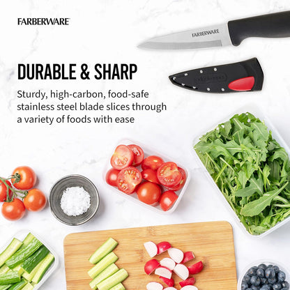 EdgeKeeper 6 Inch Chef Knife with Self-Sharpening Blade Cover, High-Carbon Stainless Steel Kitchen Knife for Slicing, Dicing, and Mincing