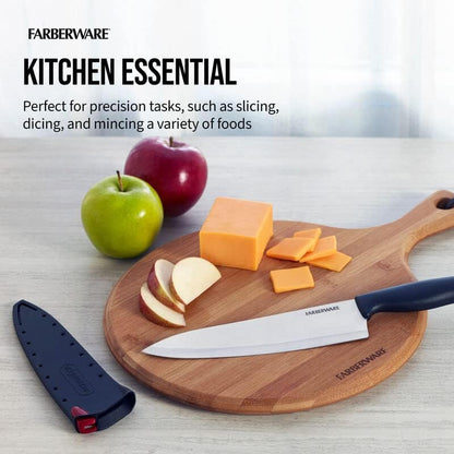 EdgeKeeper 6 Inch Chef Knife with Self-Sharpening Blade Cover, High-Carbon Stainless Steel Kitchen Knife for Slicing, Dicing, and Mincing