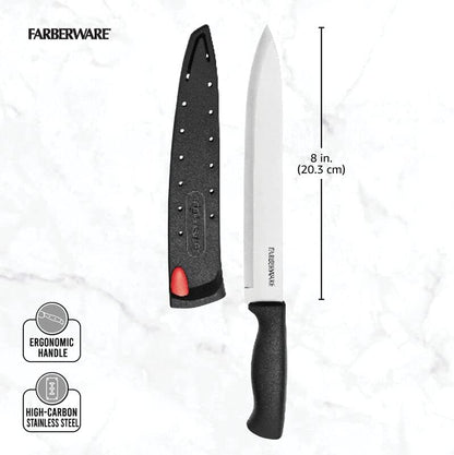 EdgeKeeper 6 Inch Chef Knife with Self-Sharpening Blade Cover, High-Carbon Stainless Steel Kitchen Knife for Slicing, Dicing, and Mincing