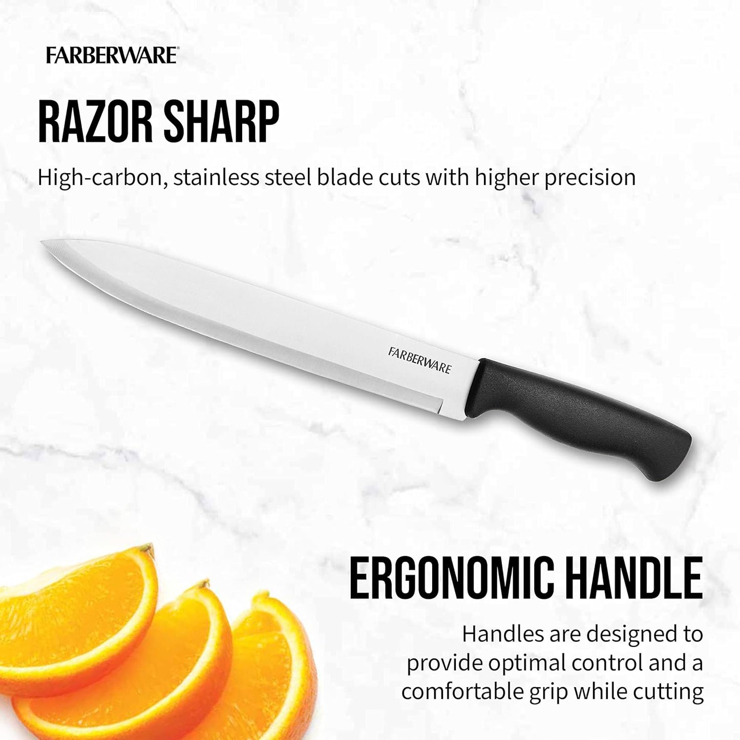 EdgeKeeper 6 Inch Chef Knife with Self-Sharpening Blade Cover, High-Carbon Stainless Steel Kitchen Knife for Slicing, Dicing, and Mincing