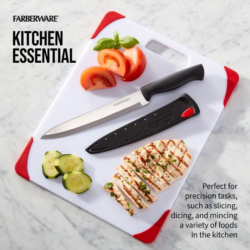 EdgeKeeper 6 Inch Chef Knife with Self-Sharpening Blade Cover, High-Carbon Stainless Steel Kitchen Knife for Slicing, Dicing, and Mincing
