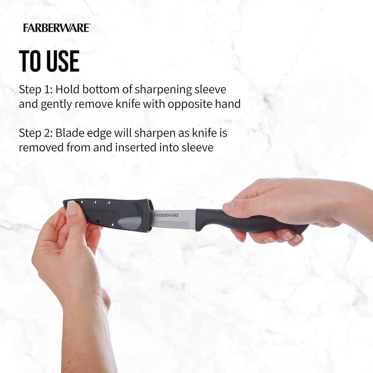 EdgeKeeper 6 Inch Chef Knife with Self-Sharpening Blade Cover, High-Carbon Stainless Steel Kitchen Knife for Slicing, Dicing, and Mincing
