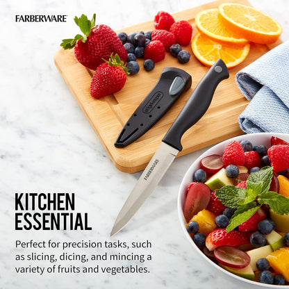 EdgeKeeper 6 Inch Chef Knife with Self-Sharpening Blade Cover, High-Carbon Stainless Steel Kitchen Knife for Slicing, Dicing, and Mincing