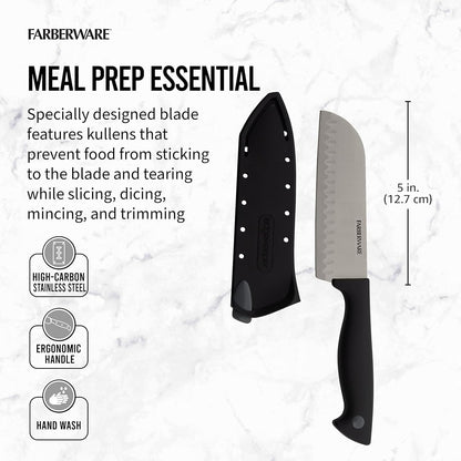 EdgeKeeper 6 Inch Chef Knife with Self-Sharpening Blade Cover, High-Carbon Stainless Steel Kitchen Knife for Slicing, Dicing, and Mincing