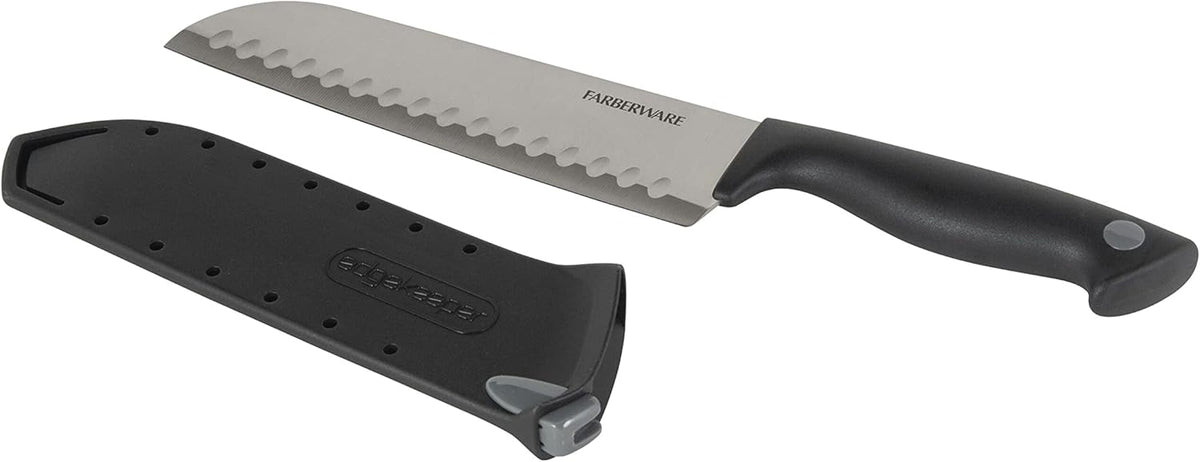 EdgeKeeper 6 Inch Chef Knife with Self-Sharpening Blade Cover, High-Carbon Stainless Steel Kitchen Knife for Slicing, Dicing, and Mincing