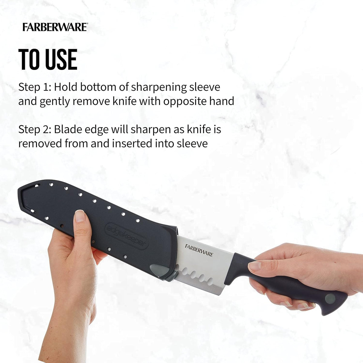 EdgeKeeper 6 Inch Chef Knife with Self-Sharpening Blade Cover, High-Carbon Stainless Steel Kitchen Knife for Slicing, Dicing, and Mincing