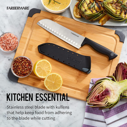 EdgeKeeper 6 Inch Chef Knife with Self-Sharpening Blade Cover, High-Carbon Stainless Steel Kitchen Knife for Slicing, Dicing, and Mincing