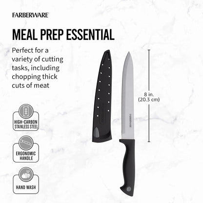 EdgeKeeper 6 Inch Chef Knife with Self-Sharpening Blade Cover, High-Carbon Stainless Steel Kitchen Knife for Slicing, Dicing, and Mincing