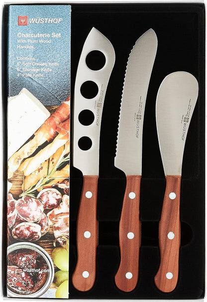 WÜSTHOF 3-Piece Plum Wood Charcuterie Set