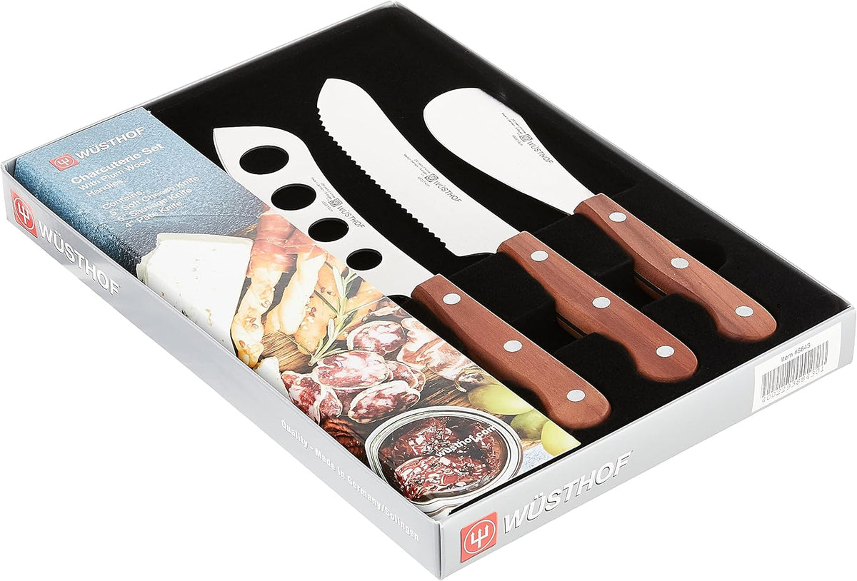 WÜSTHOF 3-Piece Plum Wood Charcuterie Set