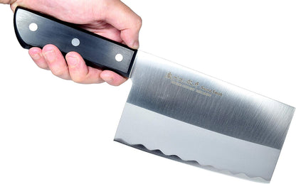 MASAMUNE Meat Vegetable Cleaver 7.1" Stainless Steel Butcher Knife | 180mm Professional Butcher Knife Seki Japan POM Handle, 7.1 inch (180mm)