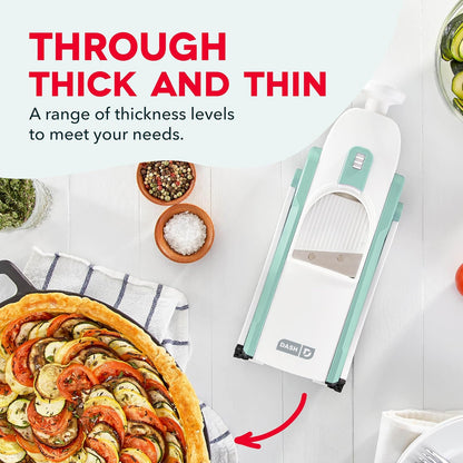 Safe Slice Mandoline for Vegetables, Meal Prep & More with 30+ Presets & Thickness Adjuster, Midnight Navy