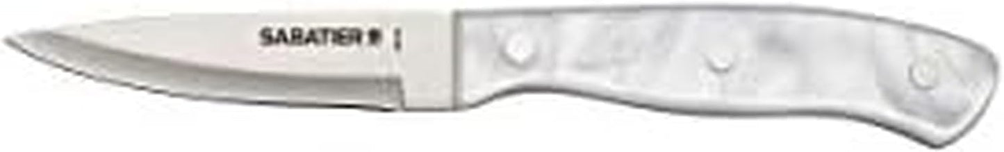 Triple Riveted Paring Knife, 3.5-Inch, High-Carbon Stainless Steel, Razor-Sharp Kitchen Knife to Cut Fruit, Vegetables and more, White
