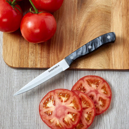 Triple Riveted Paring Knife, 3.5-Inch, High-Carbon Stainless Steel, Razor-Sharp Kitchen Knife to Cut Fruit, Vegetables and more, White