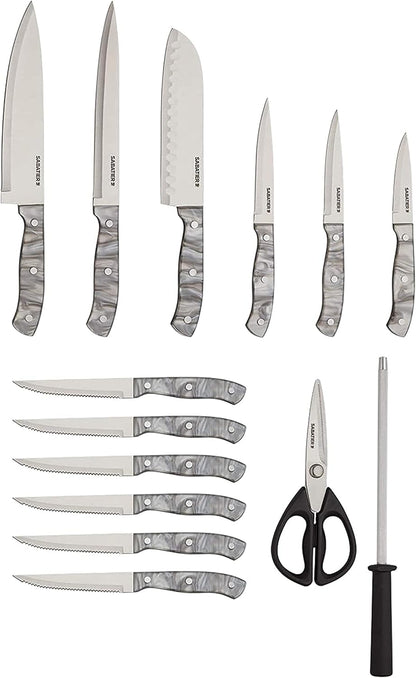 Triple Riveted Paring Knife, 3.5-Inch, High-Carbon Stainless Steel, Razor-Sharp Kitchen Knife to Cut Fruit, Vegetables and more, White